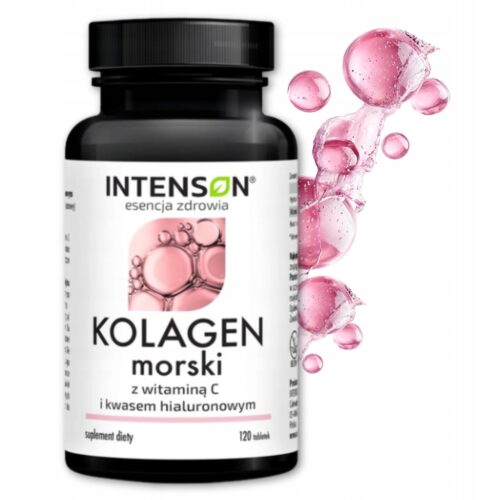 Kologaen morski + witamina C + kwas hialuronowy 120 tabletek Intenson