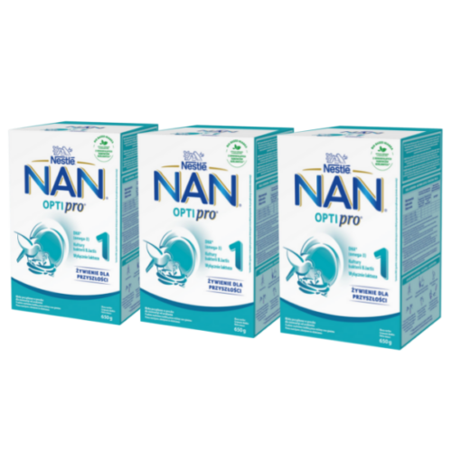 Nestlé NAN OPTIPRO 1 Mleko początkowe dla niemowląt od urodzenia 650 g (2 x 325 g)