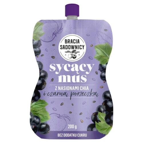 Sycący mus z nasionami chia i czarną porzeczką 200 g Bracia Sadownicy