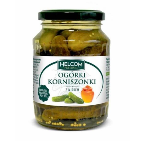 Ogórki korniszonki z miodem Helcom Premium 370ml