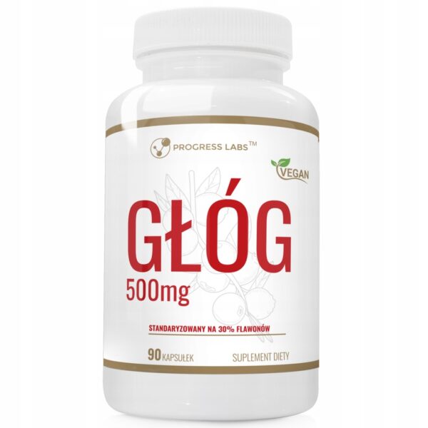 Suplement diety Głóg Ekstrakt 500 mg Progress Labs 90 kaps. wegański
