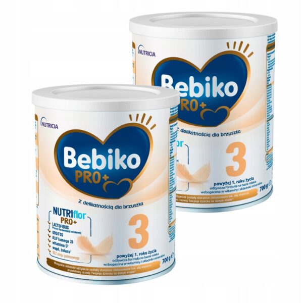 Bebiko Pro+ 3 formuła na bazie mleka dla dzieci powyżej 1roku życia 700g x2