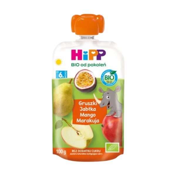 hipp(151) HiPP BIO Mus owocowy po 6. miesiącu gruszki-jabłka-mango-marakuja 100 g