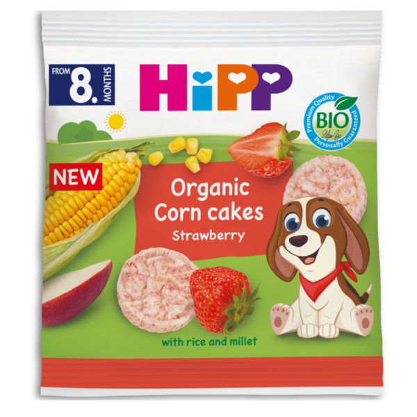 HiPP Bio Wafelki kukurydziane TRUSKAWKOWE po 8. miesiącu 23g