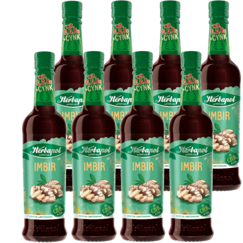 Herbapol Syrop o smaku imbirowym 8x420 ml