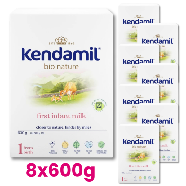 KENDAMIL BIO NATURE 1 Mleko początkowe dla niemowląt od urodzenia 8x600g