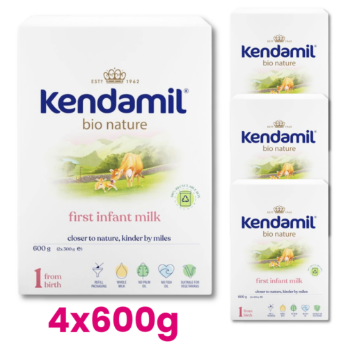 KENDAMIL BIO NATURE 1 Mleko początkowe dla niemowląt od urodzenia 4x600g
