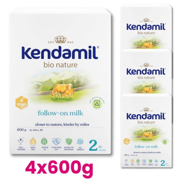 KENDAMIL BIO NATURE 2 HMO+ Mleko następne od 6. do 12. miesiąca życia 4x600g