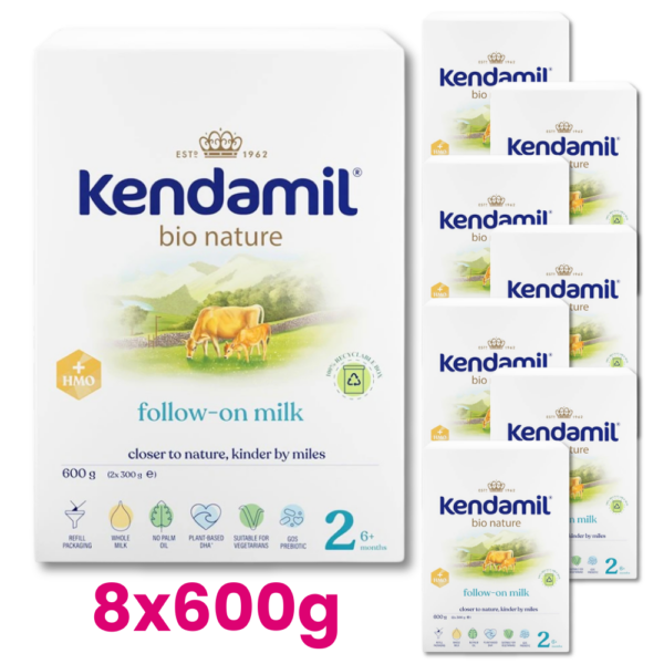 KENDAMIL BIO NATURE 2 HMO+ Mleko następne od 6. do 12. miesiąca życia 8x600g