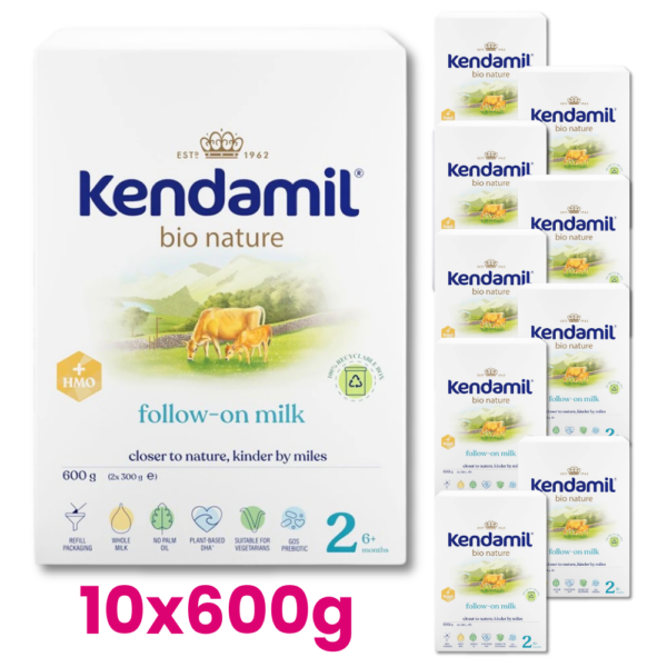 KENDAMIL BIO NATURE 2 HMO+ Mleko następne od 6. do 12. miesiąca życia 10x600g