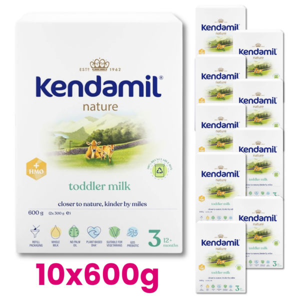 KENDAMIL NATURE 3 HMO+ Mleko Bio dla małych dzieci +12m. 10x600g
