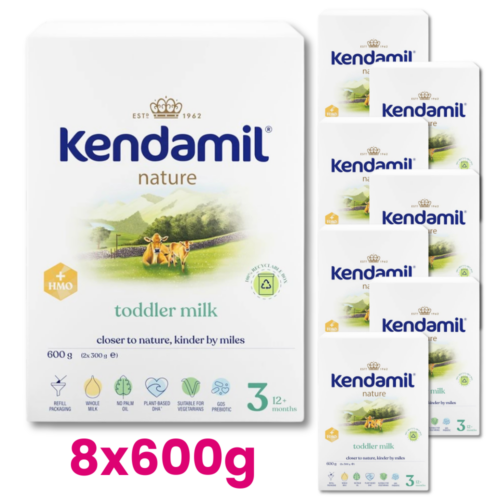 KENDAMIL NATURE 3 HMO+ Mleko Bio dla małych dzieci +12m. 8x600g