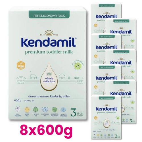 KENDAMIL PREMIUM 3 HMO+ Mleko dla małych dzieci od 12. do 24. miesiąca życia 8x600g
