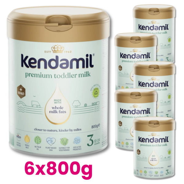 KENDAMIL PREMIUM 3 HMO+ Mleko dla małych dzieci od 12. do 24. miesiąca życia 6x800g