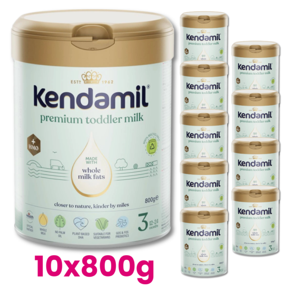 KENDAMIL PREMIUM 3 HMO+ Mleko dla małych dzieci od 12. do 24. miesiąca życia 10x800g