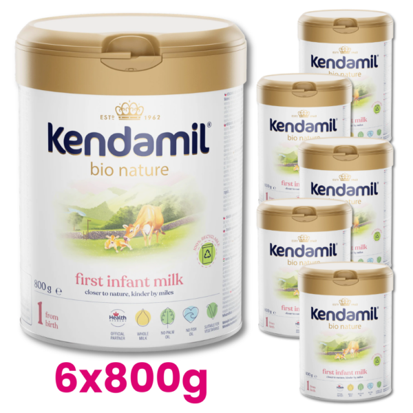 KENDAMIL BIO NATURE 1 Mleko początkowe dla niemowląt od urodzenia 6x800g