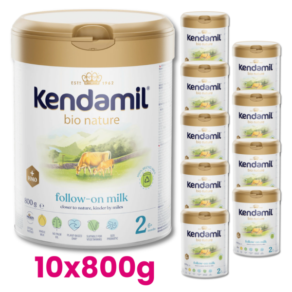KENDAMIL BIO NATURE 2 HMO+ Mleko następne od 6. do 12. miesiąca życia 10x800g