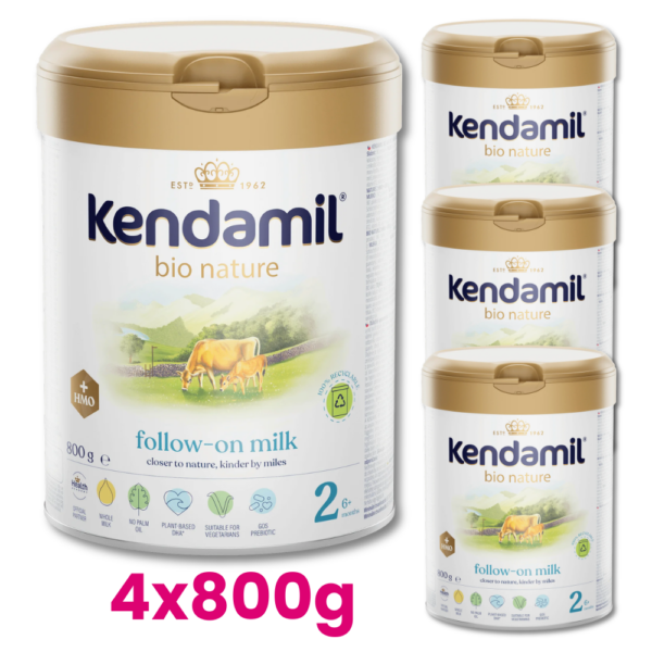KENDAMIL BIO NATURE 2 HMO+ Mleko następne od 6. do 12. miesiąca życia 4x800g