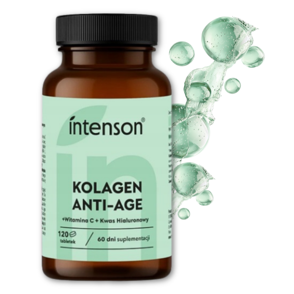 Kolagen anti-age + witC + kwas hialuronowy 120 tabletek  Intenson
