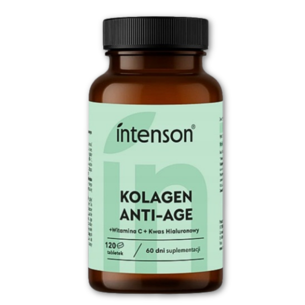 Kolagen anti-age + witC + kwas hialuronowy 120 tabletek  Intenson