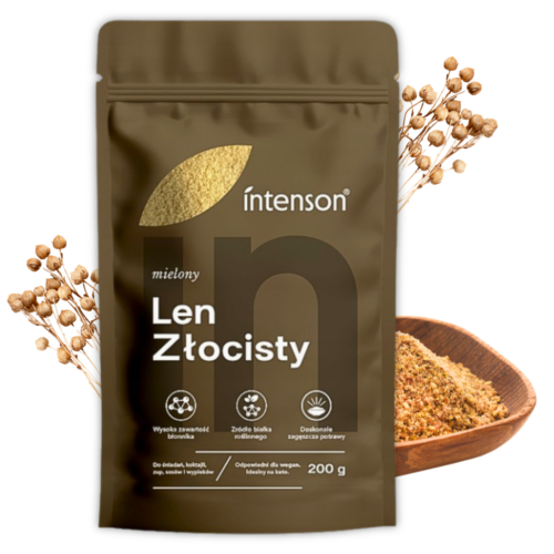 Len złocisty mielony 200g Intenson