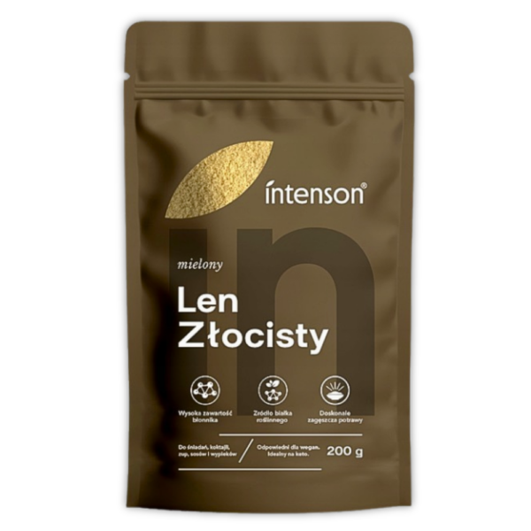 Len złocisty mielony 200g Intenson