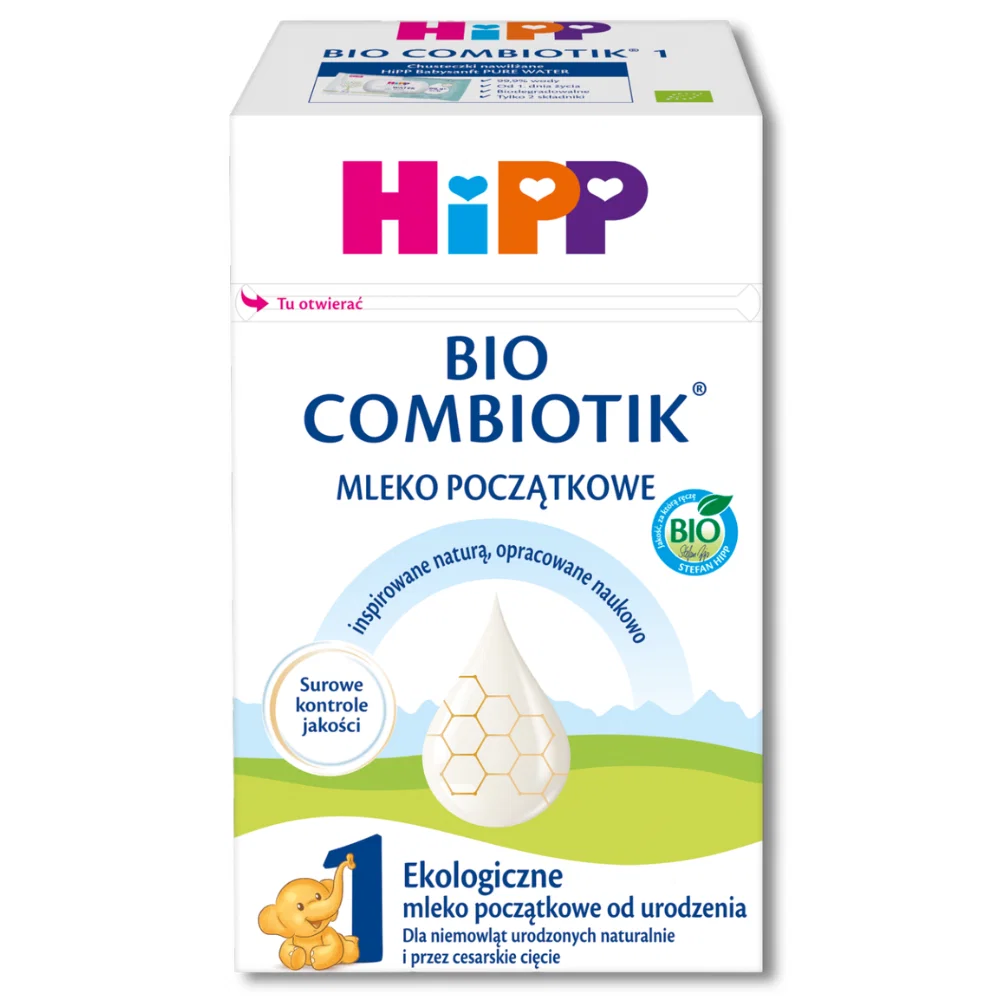 HiPP 1 BIO Combiotik Ekologiczne mleko początkowe dla niemowląt od urodzenia 550g