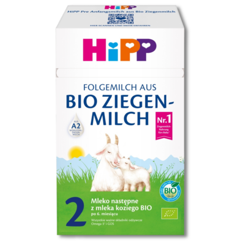 HiPP 2 Mleko następne z mleka koziego Bio po 6. m-cu 400g