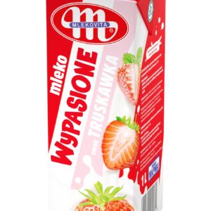 Wypasione Mleko Truskawkowe UHT 1,5% Mlekovita 1 litr / 1MMWTRU1