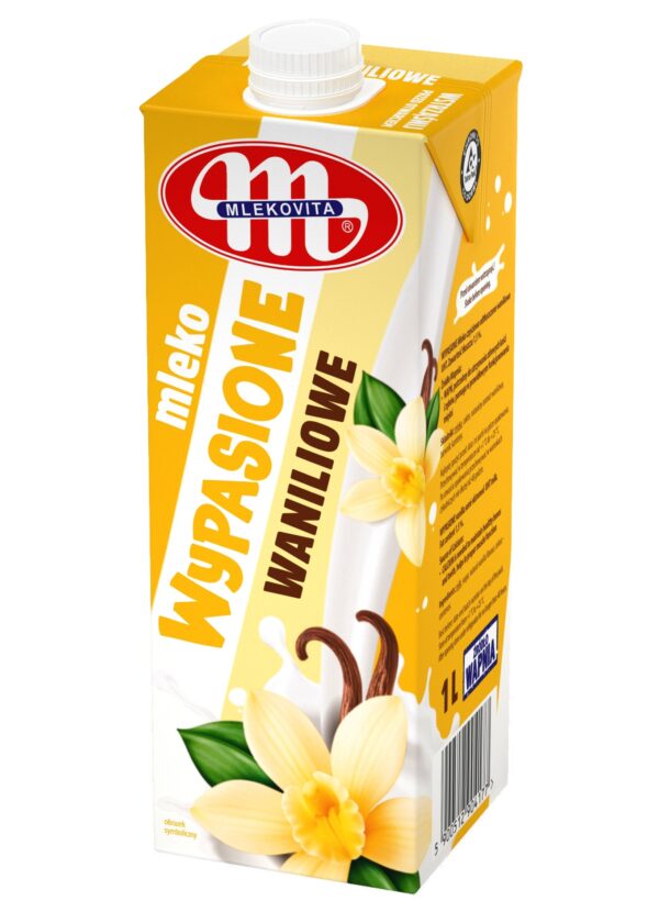 Wypasione Mleko Waniliowe UHT 1,5% Mlekovita 1 litr