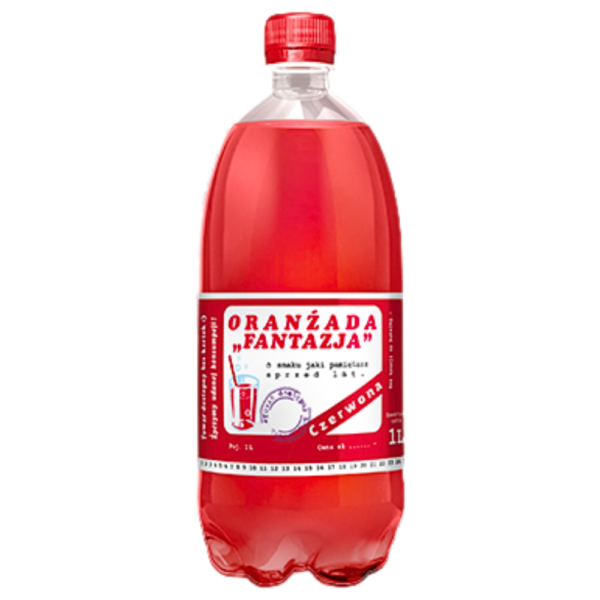 Oranżada PRL Czerwona Fantazja Betex landrynkowa 1 litr