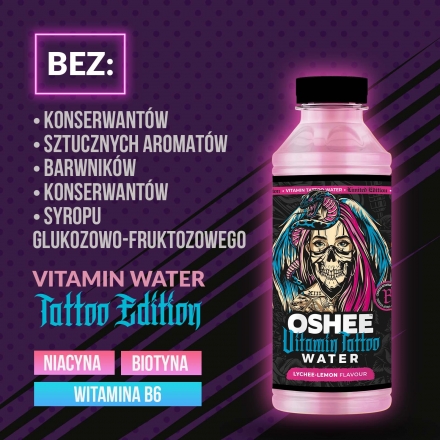 oshee vitamin water tatoo edition lychee lemon