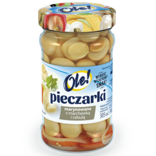 Ole! Pieczarki marynowane z marchewką i cebulą, 305 ml