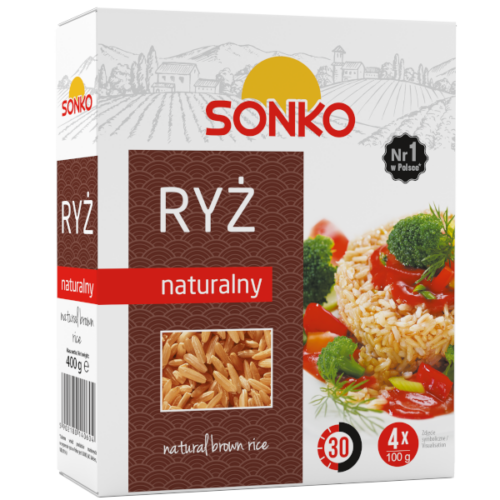 Sonko Ryż naturalny 400 g (4 x 100 g)