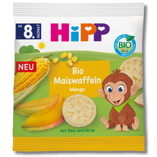 HiPP Bio Wafelki kukurydziane MANGO po 8. miesiącu 23g