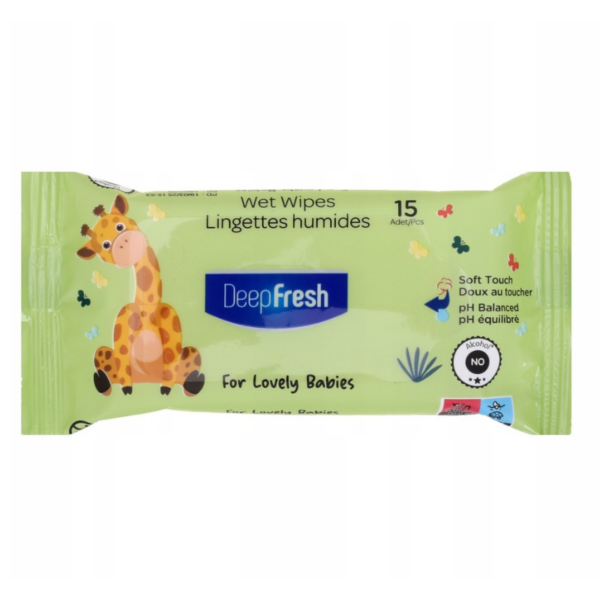 Chusteczki odświeżające nawilżane Deep Fresh 15szt -GIRAFFE