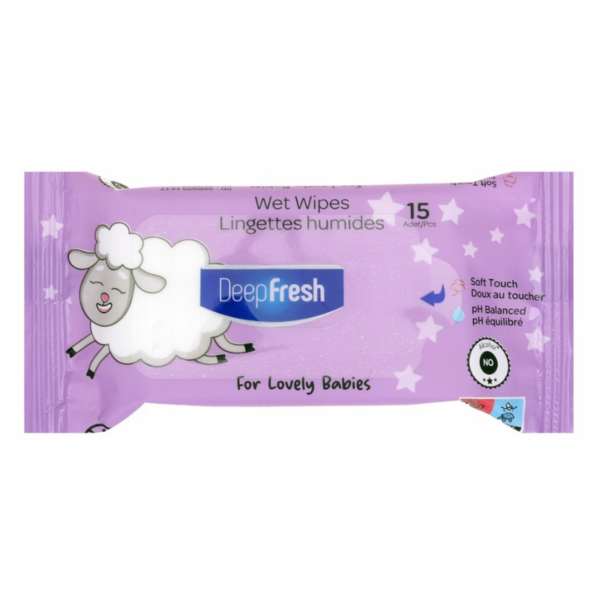 Chusteczki odświeżający nawilżane Deep Fresh 15szt - LITTLE LAMB